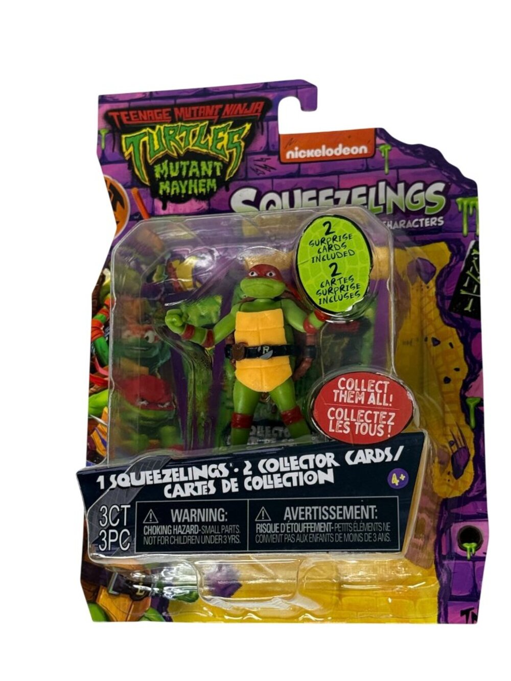 TMNT Raphael Squeezelings Figure Mutant Mayhem w Cards